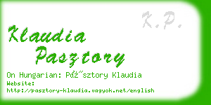 klaudia pasztory business card